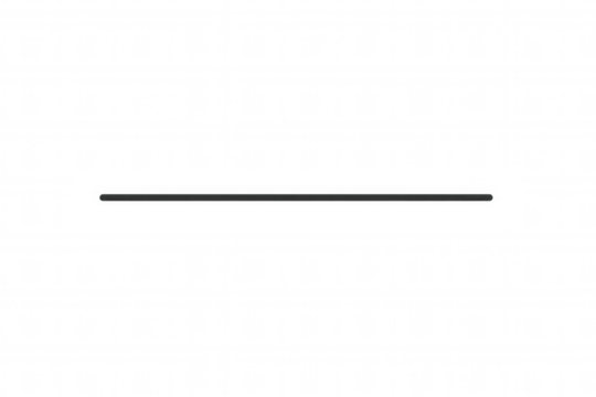 Horizontal black line dividing content, simple transparent divider for web design and graphic elements