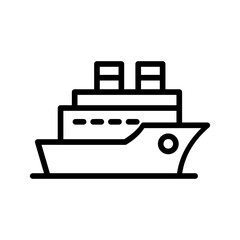 vector illustration of a ship