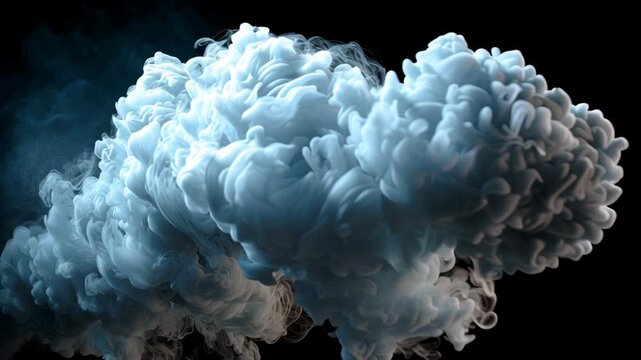 A swirling cloud of mist or vapor against a dark background.