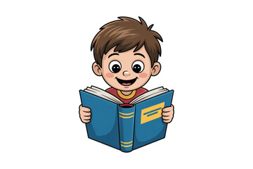 Book and Apple Education Clipart Illustration