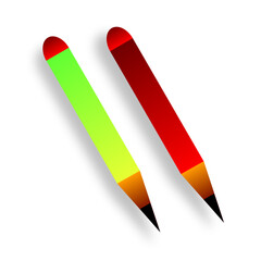 vector illustration of colored pencils
