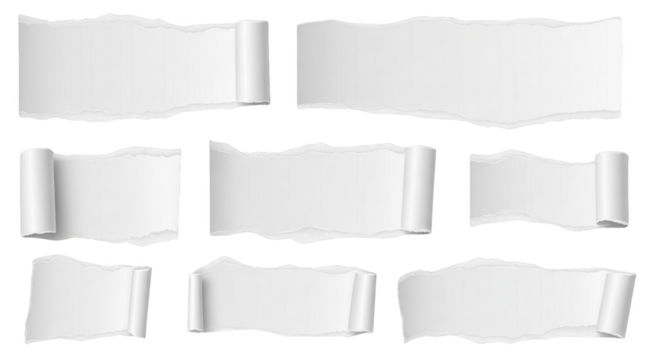 Ripped Paper Pieces Collection featuring paper, ripped, torn, pieces, strips high quality professional composition suitable for