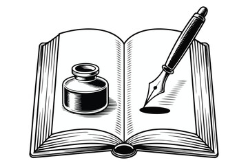 Flat Education Book and Glasses Clipart