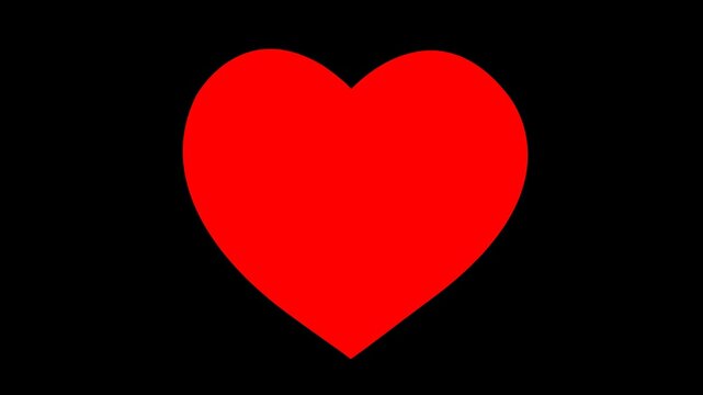 Beautiful red 3D heart animation loop, glowing romantic symbol of love, modern motion graphic for valentine&rsquo;s day, wedding, relationship, emotion, and celebration video background design