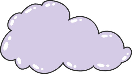 Soft Lavender Clouds – Pastel Purple Cloud Illustration for Dreamy Halloween or Fantasy Night Design