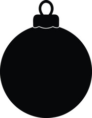 Cute Christmas Ball Ornament Clip Art Vector Illustration.