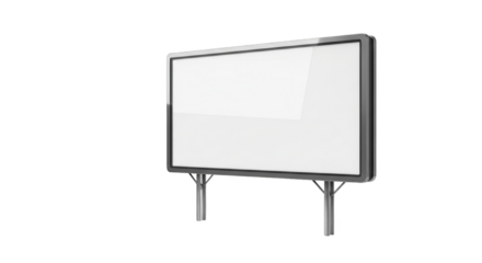 Visual blank advertising billboard isolated on white yang menonjolkan keindahan promotion, panel, perspective, message, background secara.