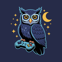 Chubby tiger cub gamer, teal gamepad, round headphones, cute sitting pose, friendly esports mascot, kids streaming vector illustration