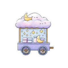 Pastel Dreamland Cloud Cart