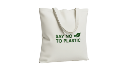 Foto ecofriendly reusable tote bag say no to plastic memperlihatkan detail save, refuse, organic, natural, responsibility.
