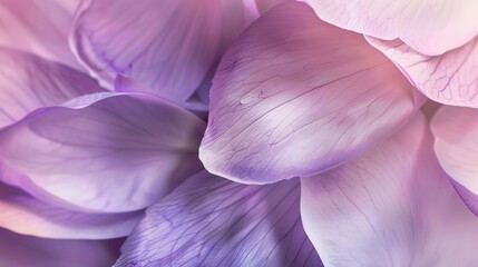Delicate Soft Pink and Purple Flower Petals Arranged in Overlapping Layers—Showcasing Their Smooth Texture and Blended Hues, Creating a Romantic, Airy Scene Ideal for Floral, Decor, or Design Visuals.
