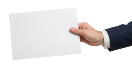 Gambar hand holding blank white paper () dengan detail present, hand, display, design, offer yang menggambarkan.