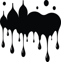 ink and oil drips silhouettes  splash drops  puddl.eps
