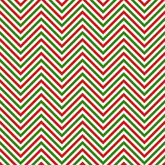 green red zigzag seamless vector pattern, christmas geometric background, new year template