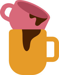 Dirty Glasses Cartoon Illustration