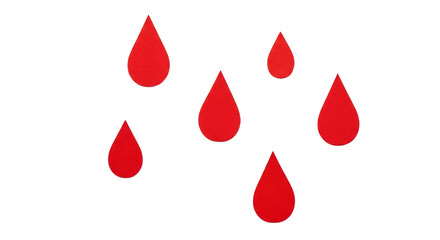 Gambar red blood drops on white dengan detail death, red, vein, droplet, donation yang menggambarkan suasana.