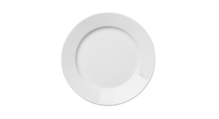 Foto simple white ceramic dinner plate memperlihatkan detail round, empty, object, crockery, kitchenware dengan sentuhan artistik.