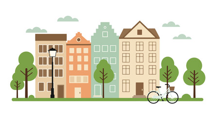 A simple illustration depicting two green wind turbines on rolling hills