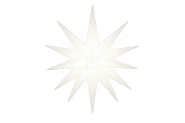 Obraz premium Illuminated white eleven point moravian star, representing christmas, holiday spirit, and religious symbolism, on a transparent background