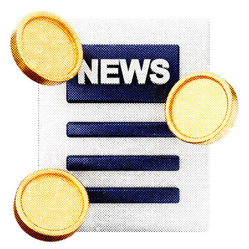 3d trading newsletter halftone