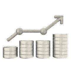 3d trading increase profit halftone style