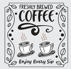 hand-drawn chalk coffee poster