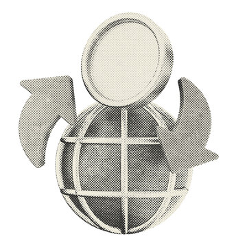 3d trading transaction halftone style