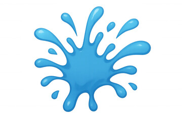Obraz premium Blue liquid splash creating a dynamic and vibrant abstract form, isolated on a transparent background