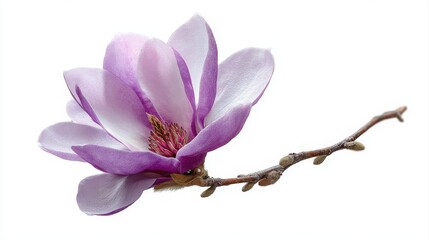 Obraz premium Purple magnolia flower, Magnolia felix isolated on white background, with clipping path