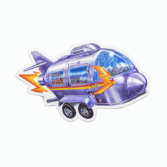 Vibrant Sci-Fi Space Trailer Sticker