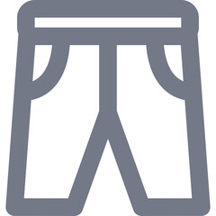 Simple Icon Of Gray Shorts With A Transparent Background Representing Casual Wear And Summer Clothing In A Clean Minimalist Style