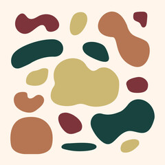Fototapeta premium Abstract background with organic, flowing shapes in warm earthy tones, perfect for modern minimalist designs and creative graphic projects