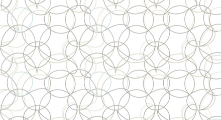 Naklejka premium Subtle and minimalist pattern featuring overlapping circles on a clean, , creating a modern and elegant design
