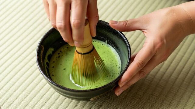 お抹茶を点てる　 