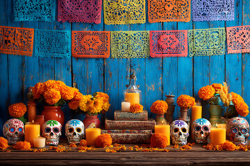 Day of the dead celebrating mexican tradition altar