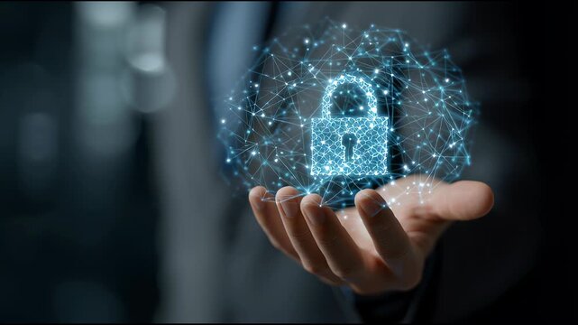 Cybersecurity in the Palm: A symbol of digital security and privacy is held gently, representing the protection of sensitive information within the digital sphere.