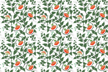 seamless floral pattern damask style motif suitable for wallpaper, textile, tile, cloth and fabric design isolated illustration vector archive EPS file.