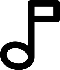 vector of a simple musical note icon