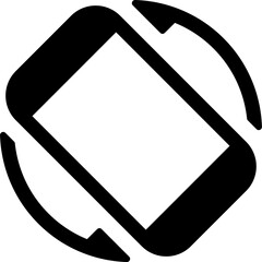 smartphone screen vertical and horizontal rotation icon vector