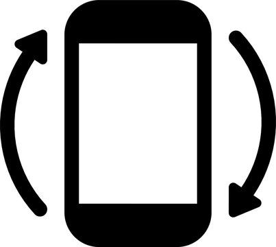 smartphone screen vertical and horizontal rotation icon vector