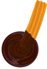 Churro with Chocolate Dipping Sauce