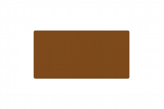 Solid brown rectangular shape, minimal design element with soft edges, ideal for overlays or text boxes, transparent background
