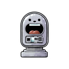 Adorable Retro Machine Character Sticker