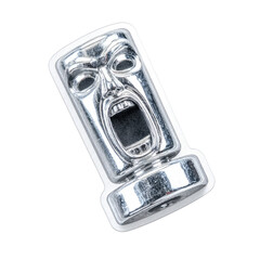 Dramatic Metallic Sculpture of a Scream