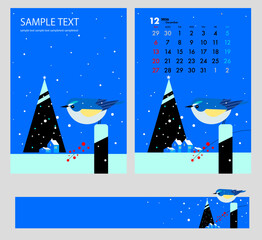 12月のクリスマス,カレンダーと表紙デザイン,バナー