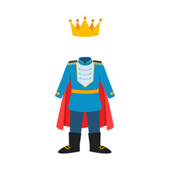 Prince royal outfit costume for masquerade and carnival party clothes clothing fashion