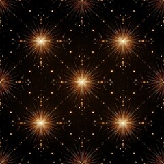 Abstract Burst Pattern with Glowing Stars and Radiant Light Effects