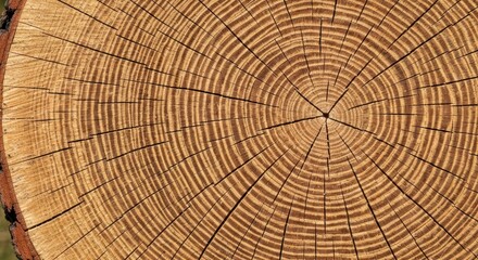 Tree cross-section with growth rings