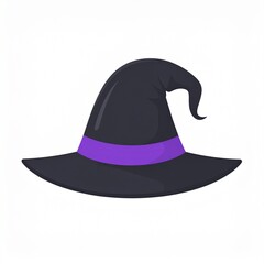 Naklejka premium Witch hat isolated on white background for halloween costume party