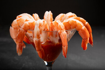 Gourmet Shrimp cocktail is an elegant, classic appetizer featuring chilled, cooked shrimp served...